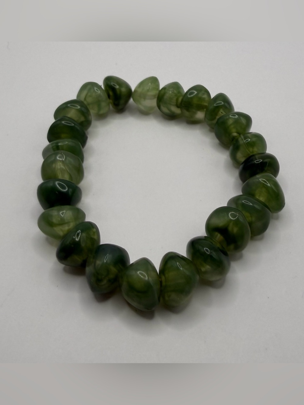 Nephrite Jade Beaded Bracelet